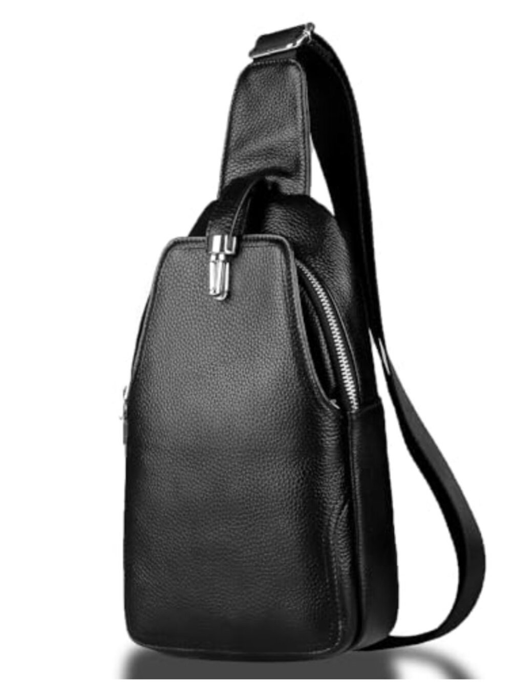 Genuine Leather Sling Bag Crossbody Purse Travel Daypack for Women Men